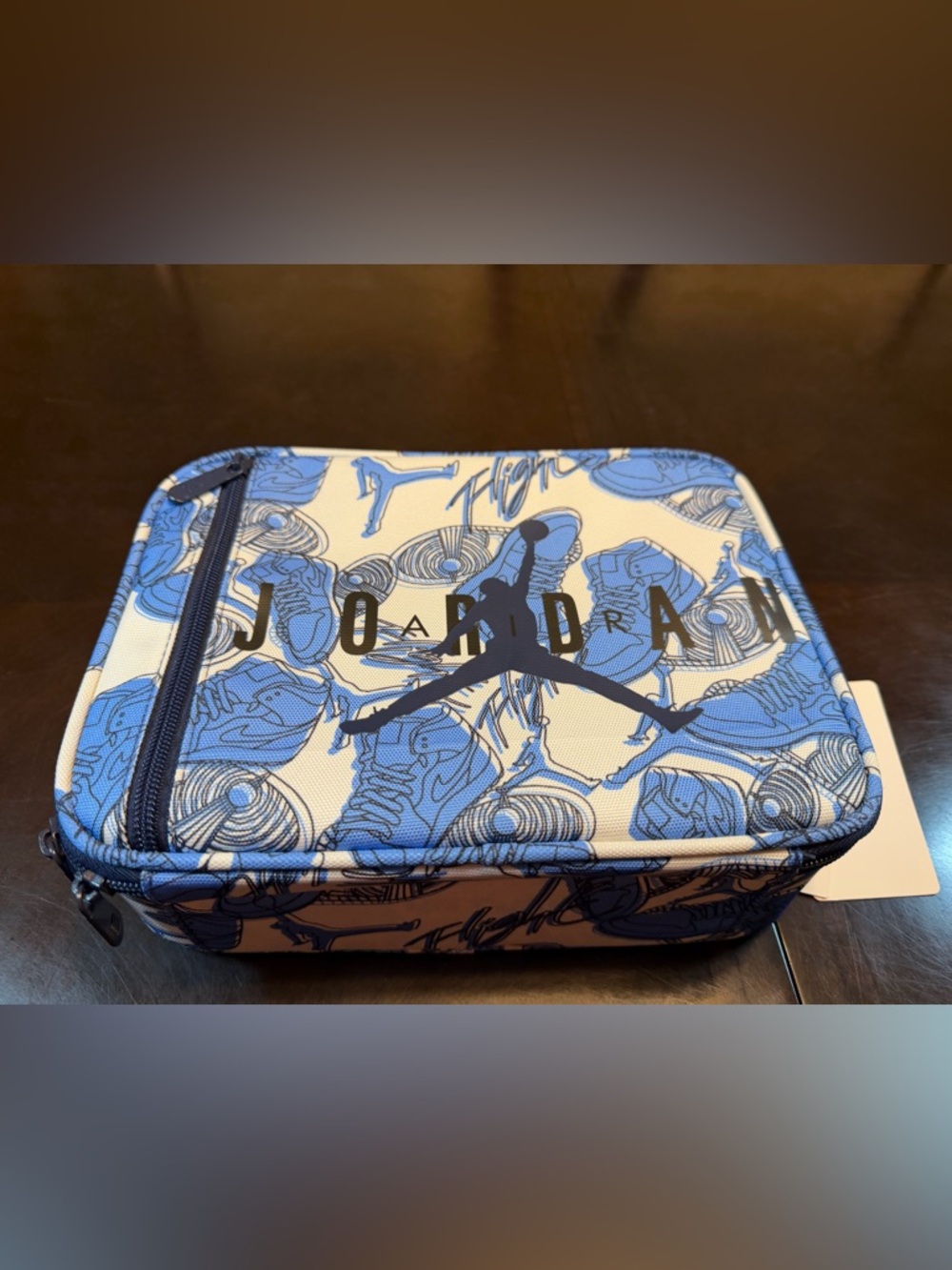New Nike Air Jordan Insulated Lunch Box Blue White - Picture 2 of 12